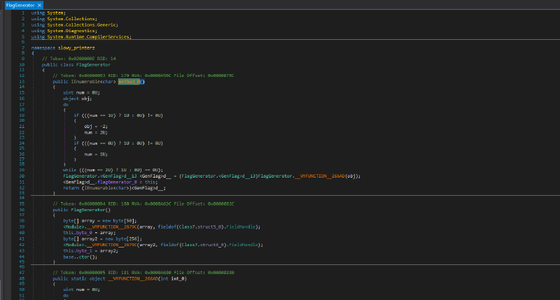 Decompiled FlagGenerator class